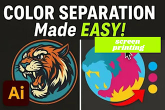 do color separation, halftone, spot and  vector artwork