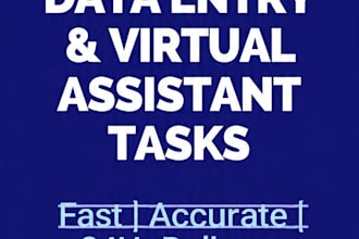 data entry, canva design, and virtual assistant services