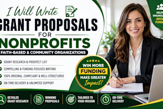 write grant proposals for nonprofits faith based and community organizations