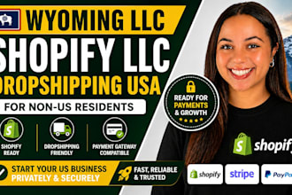 set up a wyoming llc for shopify dropshipping non US residents