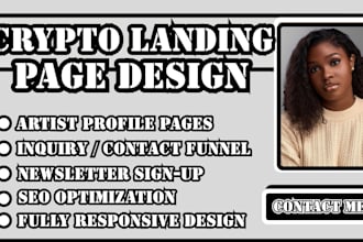 crypto landing page, web3 website design, nft landing page, token website design