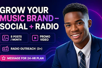 be your music artist, dj or record label social media manager and artist