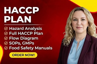 create haccp food safety plan, iso 22000 for food startups compliance