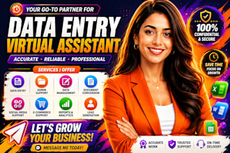 data entry virtual assistant personal virtual assistant social media research VA