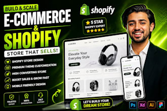 create a high converting ecommerce and shopify website UI UX