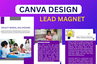 design canva ebook, lead magnet, workbook pdfs