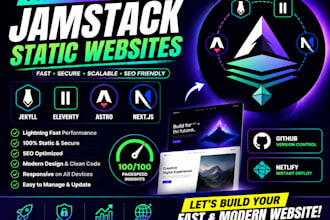 do jekyll, eleventy, astro, nextjs jamstack static website github netlify deploy