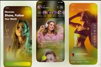 develop dating app, social media app, music app, social chat app, flutter app