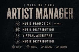 be your artist manager, music distributor, promoter, and virtual assistant