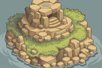 makepiixel art tileset, tilemap pexel art asset, 2d game pixel art background