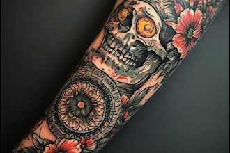 design a modern and minimalist tattoo design