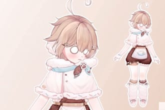 design  and rig liv2d  vtuber model live2d vtuber avatar and vtuber model