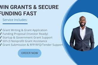 write grant proposal, grant application and funding proposal for startups