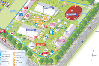 design a custom event map site plan and vector map illustration