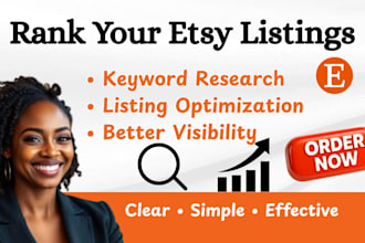 do etsy SEO optimization and etsy listing optimization to improve ranking