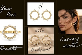 create ai jewelry designs with luxury model photos