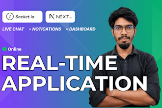 develop a real time web app with socketio, nextjs, and live notifications