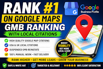 reinstate and fix suspended gmb, google map citation for gmb ranking