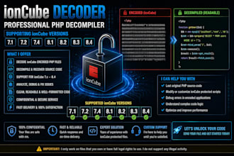 fix, decode and analyze ioncube PHP scripts professionally