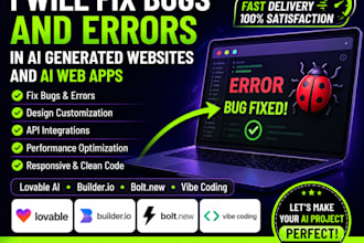fix bugs and errors in ai generated websites and apps