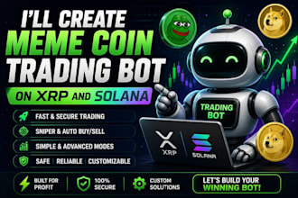 create meme coin trading bot on xrp and solana