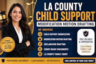 draft la county child support modification motion