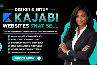 kajabi online course, kajabi website design, kajabi landing page
