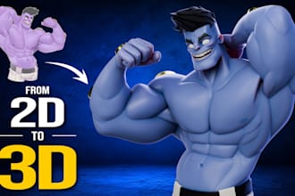 create 3d character model from 2d artwork