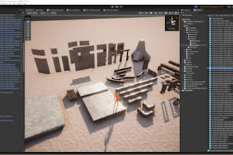 design your custom 3d unity game level and environment