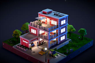 create low poly 3d models in blender