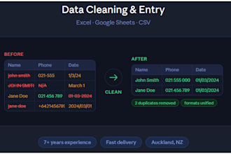 enter and cleanse your data