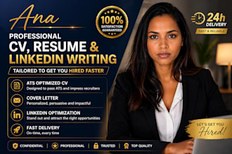professionally write and improve your CV and linkedin