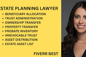 handle probate inventory, irrevocable trusts and property transfer documentation