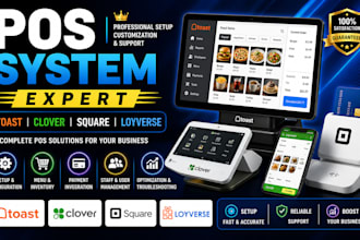 setup, customize and fix your pos system toast clover loyverse square