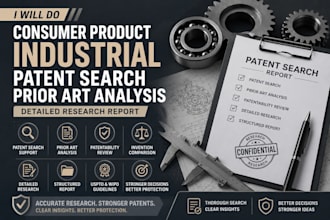 do consumer product industrial patent search prior art analysis and report