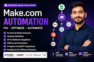 fix make com, made com, setup make com automation, make automation, make expert