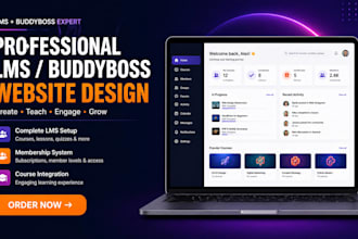 build lms website with learndash, tutor lms, buddyboss, learnpress, masterstudy
