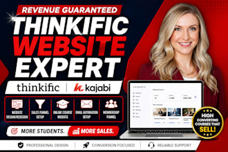 setup thinkfic website setup thinkific elearning to increase students and sales