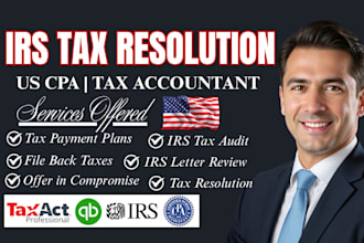 do tax payment plan, file back taxes, tax debt relief, irs audit, tax resolution