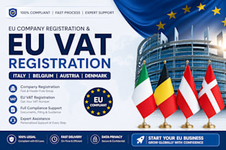 register company and eu vat in italy, belgium, austria, denmark