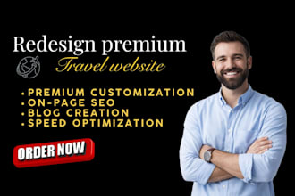 redesign your travel website to premium travel website