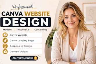 do canva website design canva landing page canva   portfolio website in canva