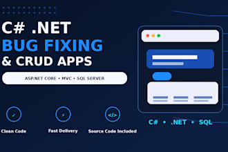 fix c sharp dot net bugs and create asp net core crud apps