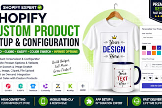 setup shopify custom product globo zepto easify color swatch infinite optis apps