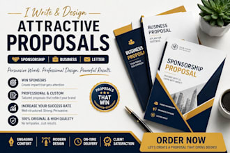write and design attractive sponsorship proposal business proposal and letter