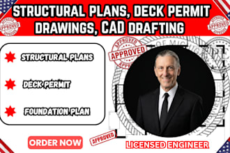 do structural plans deck permit drawings cad drafting foundation plan ohio stamp