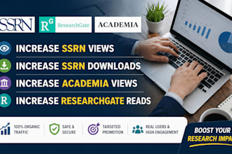 increase ssrn views, downloads, academia views and researchgate reads