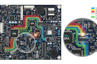 design rf pcb layout for GSM gps lora and gns3rf modules