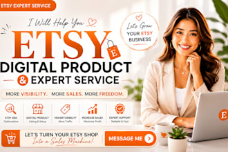 etsy shop setup, SEO, digital products listings, pod store design, etsy store