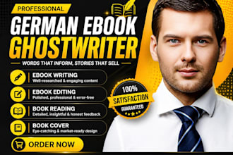 ghostwrite edit german fictional ebook non fictional book articles book novel